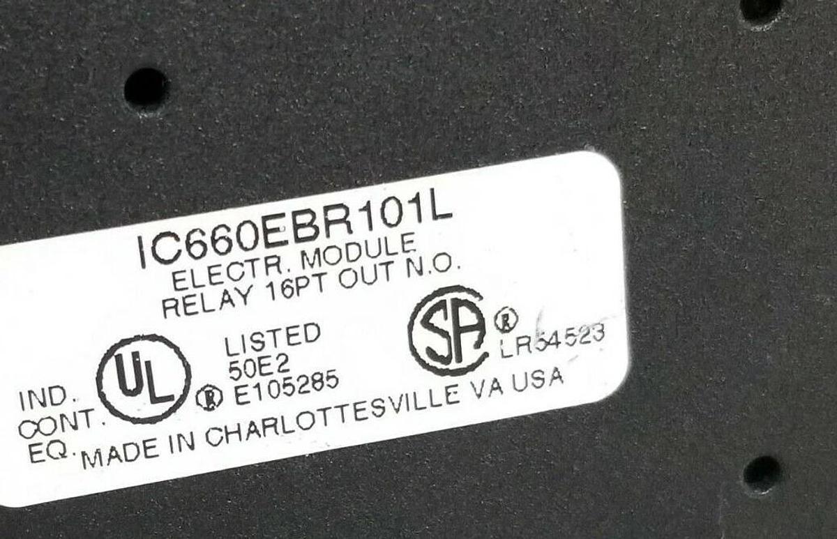 Used GE FANUC IC660EBR101L GENIUS ELECTR. MODULE RELAY 16PT IC660EBR101