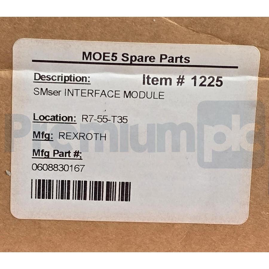 Used Bosch Rexroth 0608830167 SMser Interface Module 25-Pin Male D-Sub Connector NSMP