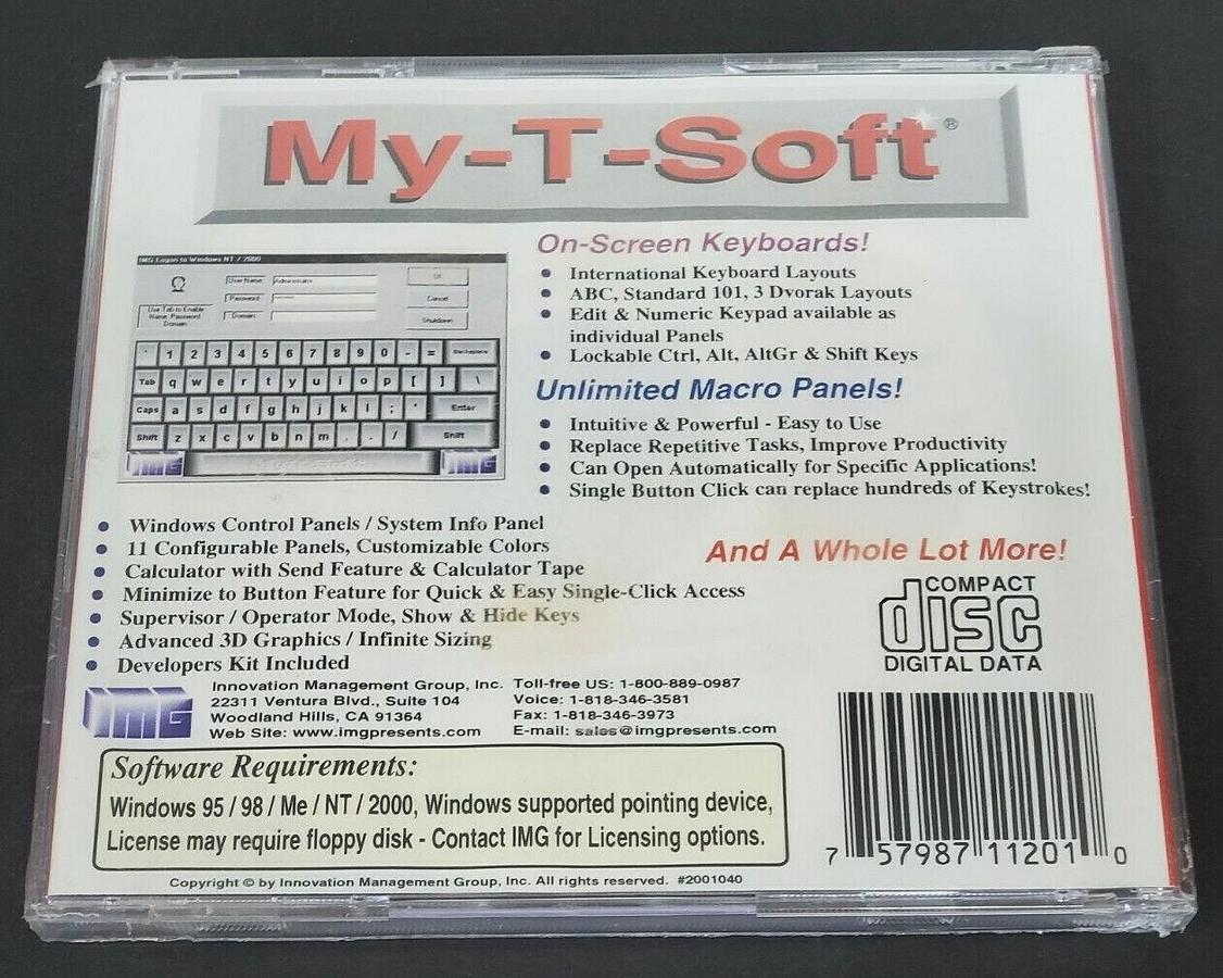 NEW MILLIPORE P65643 MY-T-SOFT VIRTUAL KEYBOARD