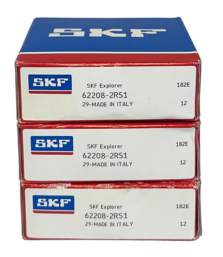 Used 3 SKF 62208-2RS1 / 622082RS1 Explorer DEEP GROOVE BALL BEARINGS 40mm BORE NSMP