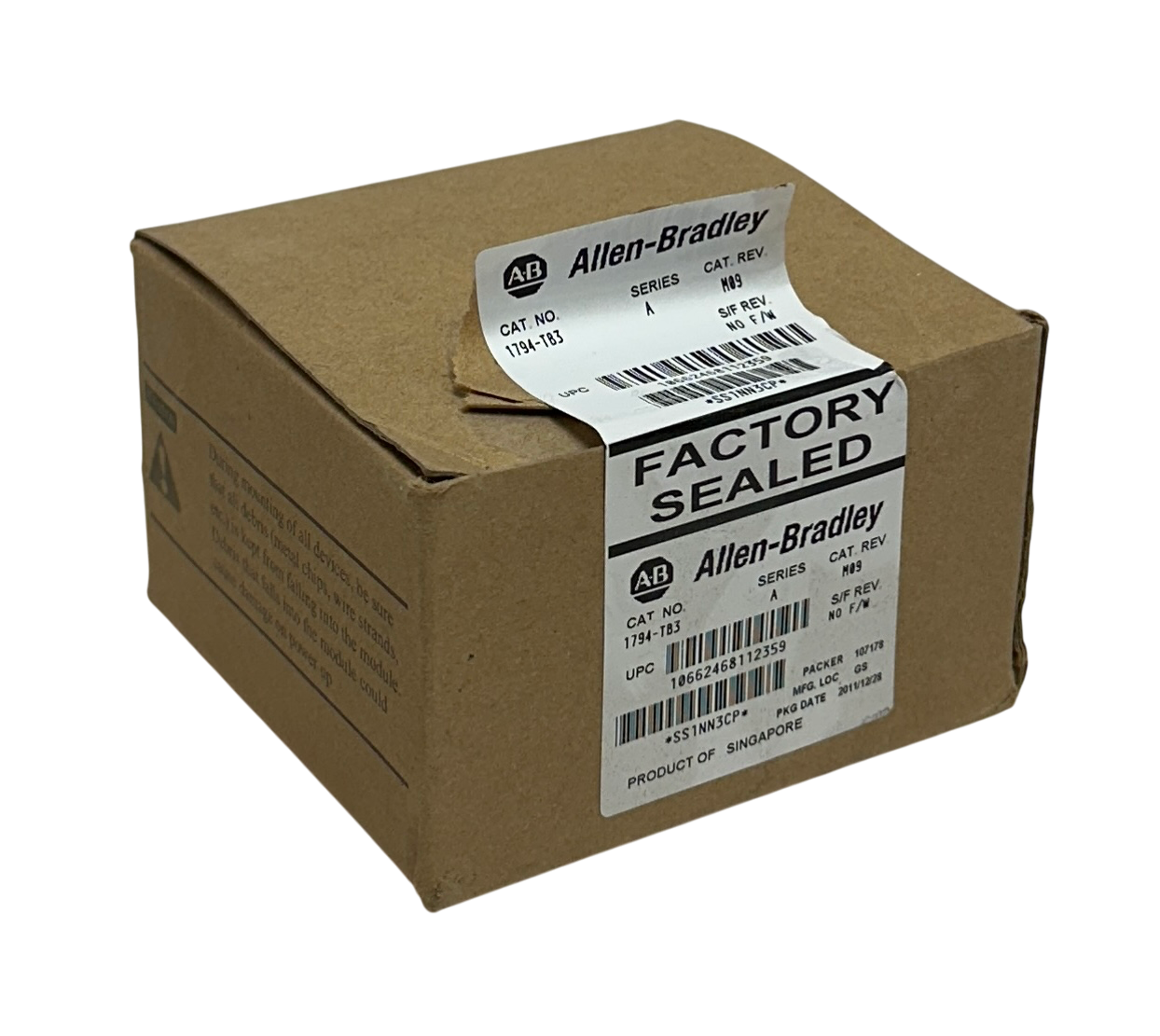 Used ALLEN BRADLEY 1794-TB3 /A Flex I/O TERMINAL BASE SCREW CLAMP OPEN STYLE NSMP