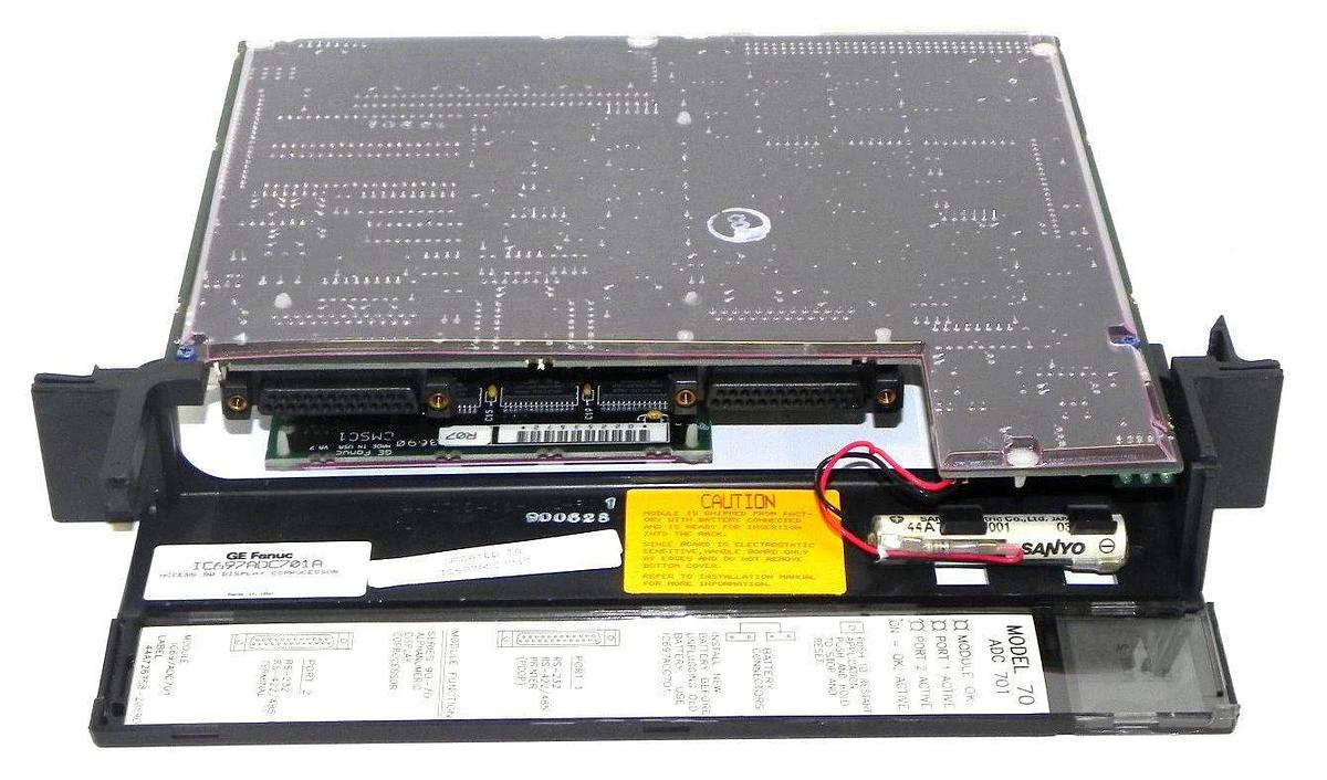 Used GE FANUC IC697ADC701C COPROCESSOR MODULE W/ IC697MEM719A 512KB CMOS MEM