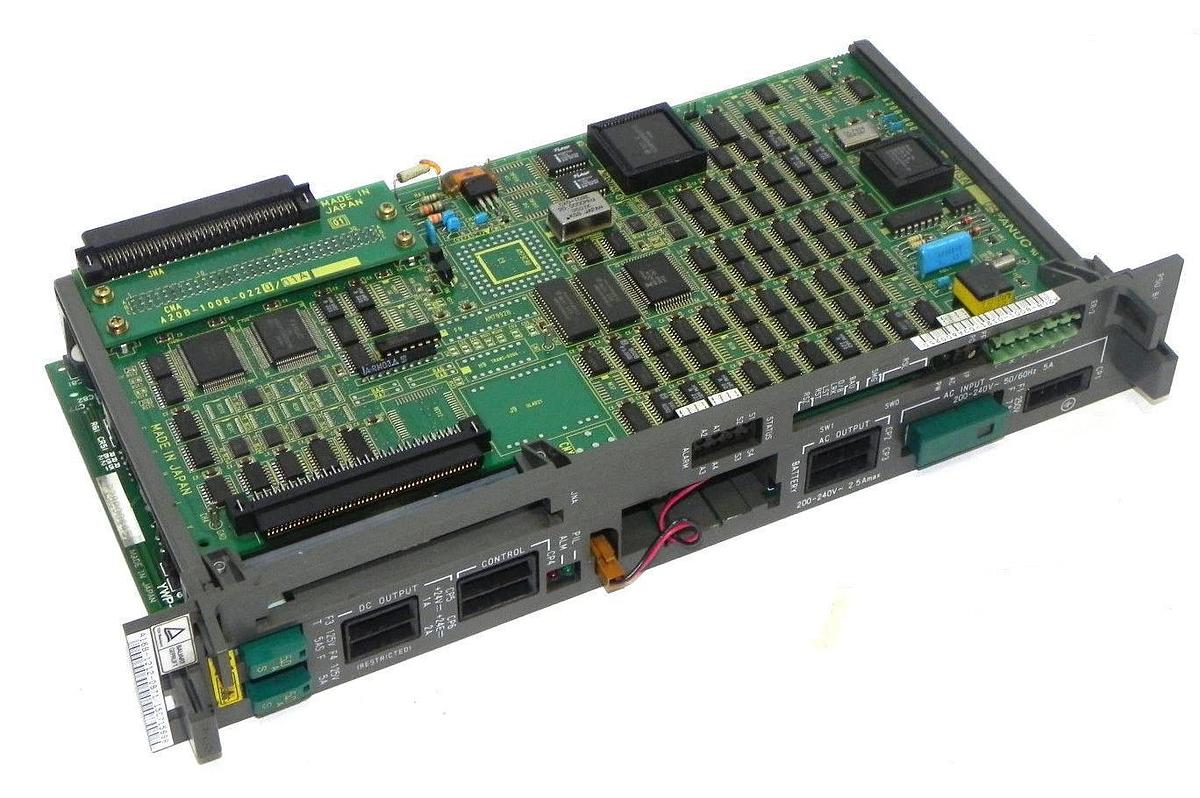 Used FANUC A16B-1212-0871/15C POWER SUPPLY BOARD W/ A20B-8001-0121/03A PROCESSOR