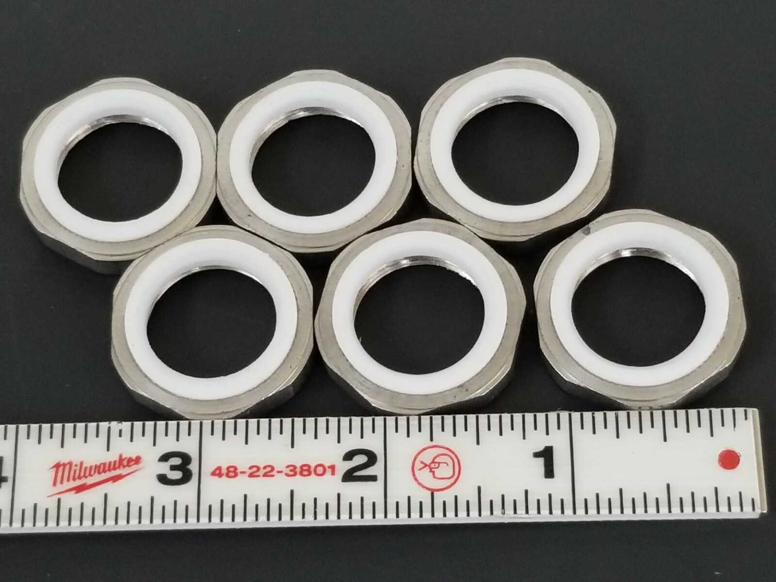 Used LOT OF 6 NEW GENERIC H35129 HEX NUTS 3/4''