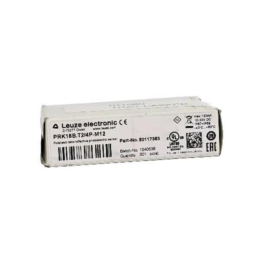 Used NIB LEUZE ELECTRONIC PRK18B.T2/4P-M12 PHOTOELECTRIC SENSOR 50117363