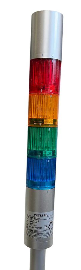 Used PATLITE LR4-402LJBU-RYGB / LR4402LJBURYGB SIGNAL TOWER STACK LIGHT 24VDC NSMP