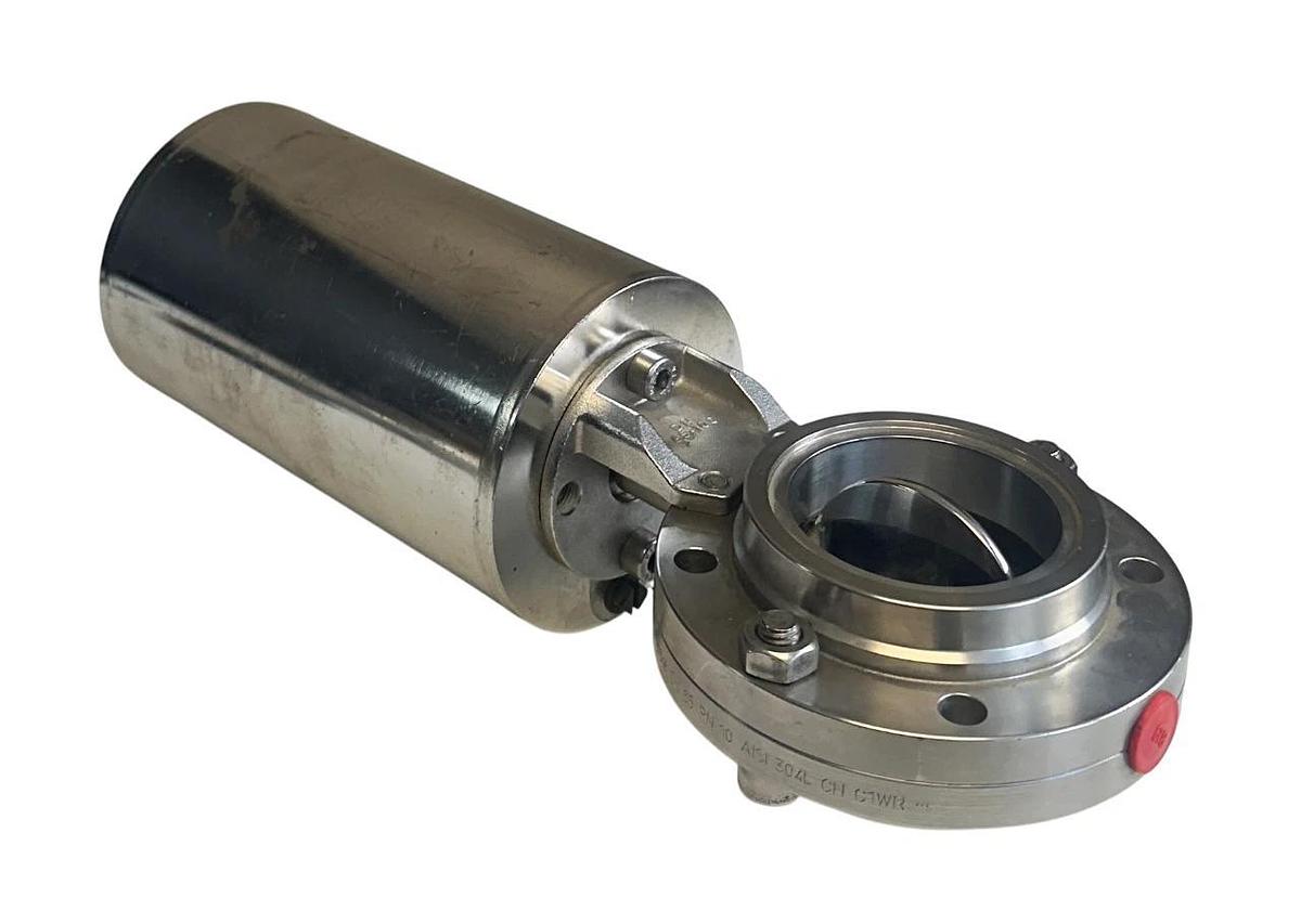 Used KIESELMANN 4200.100.000 / 4200100000 SPRING TENSION BUTTERFLY VALVE 2.5'' USNP