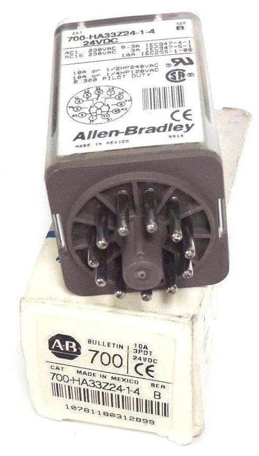 Used NIB ALLEN BRADLEY 700-HA33Z2-4-1-4 RELAY 700-HA33Z2414, SER. B