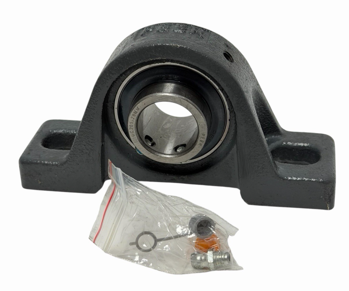 Used LOT OF 2 NEW PEER P205 PILLOW BLOCK BEARING 1 INCH TAPER BORE