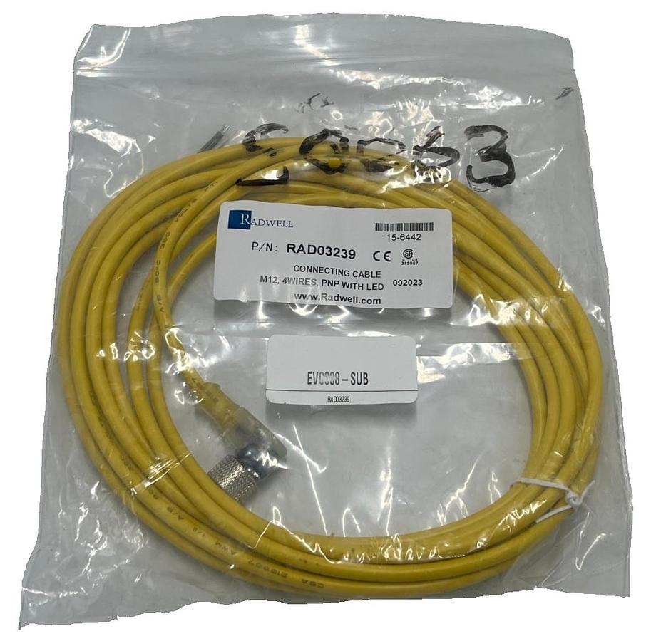 Used Radwell RAD03239 Proximity Sensor M3 Threaded 0.8mm Range DC 3-Wire PNP NO, NSMP