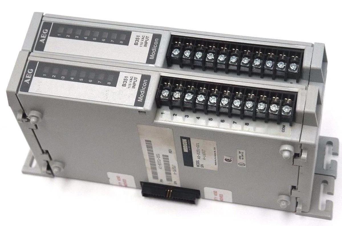 Used AEG MODICON AS-B351-001, 115VAC INPUT MODULE ASB351001 - LOT OF 2