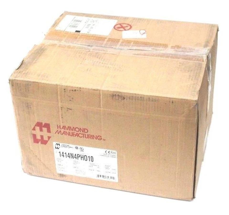 Used NIB HAMMOND 1414N4PHO10 ENCLOSURE JUCTION BOX 1414N4PH010, 16.0H X 14.0W X 10.0D