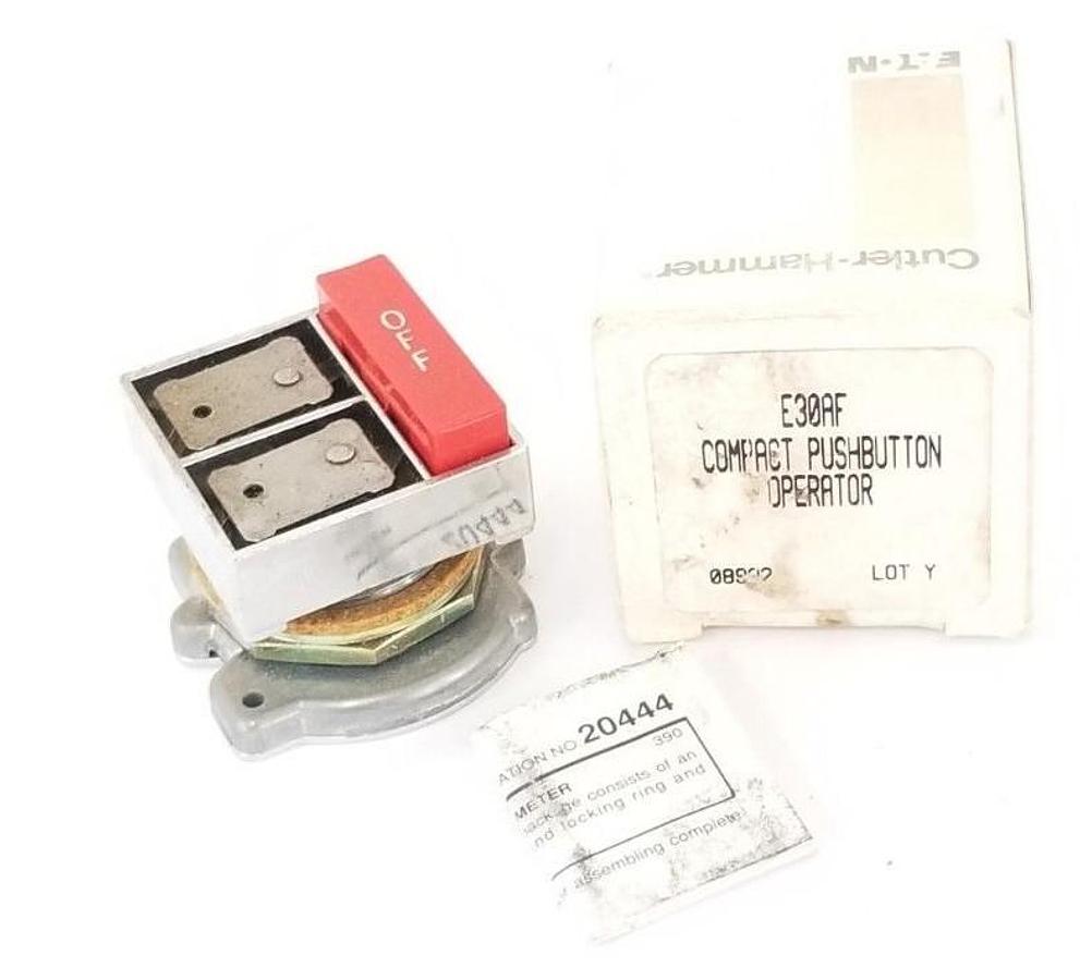 Used NIB EATON CUTLER-HAMMER E30AF COMPACT PUSHBUTTON OPERATOR