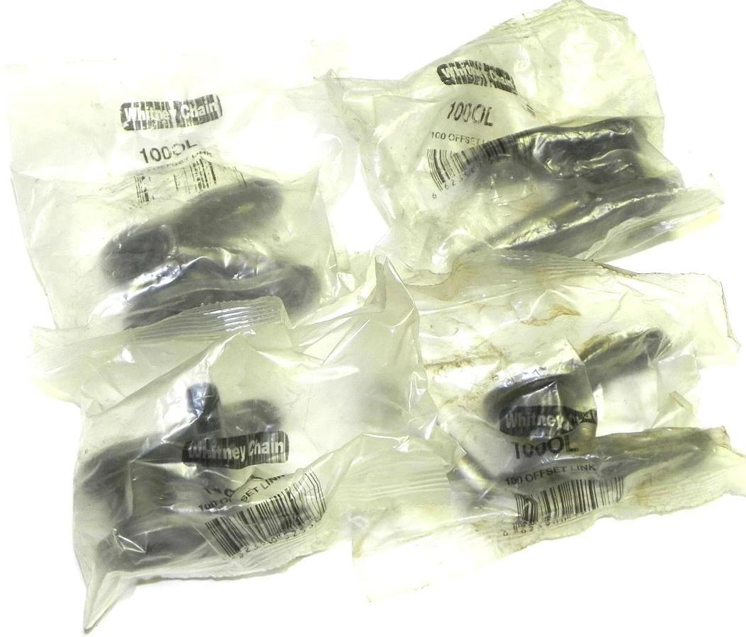 Used LOT OF 4 NEW WHITNEY CHAIN 100 O/L 100 OFFSET LINKS 100OL