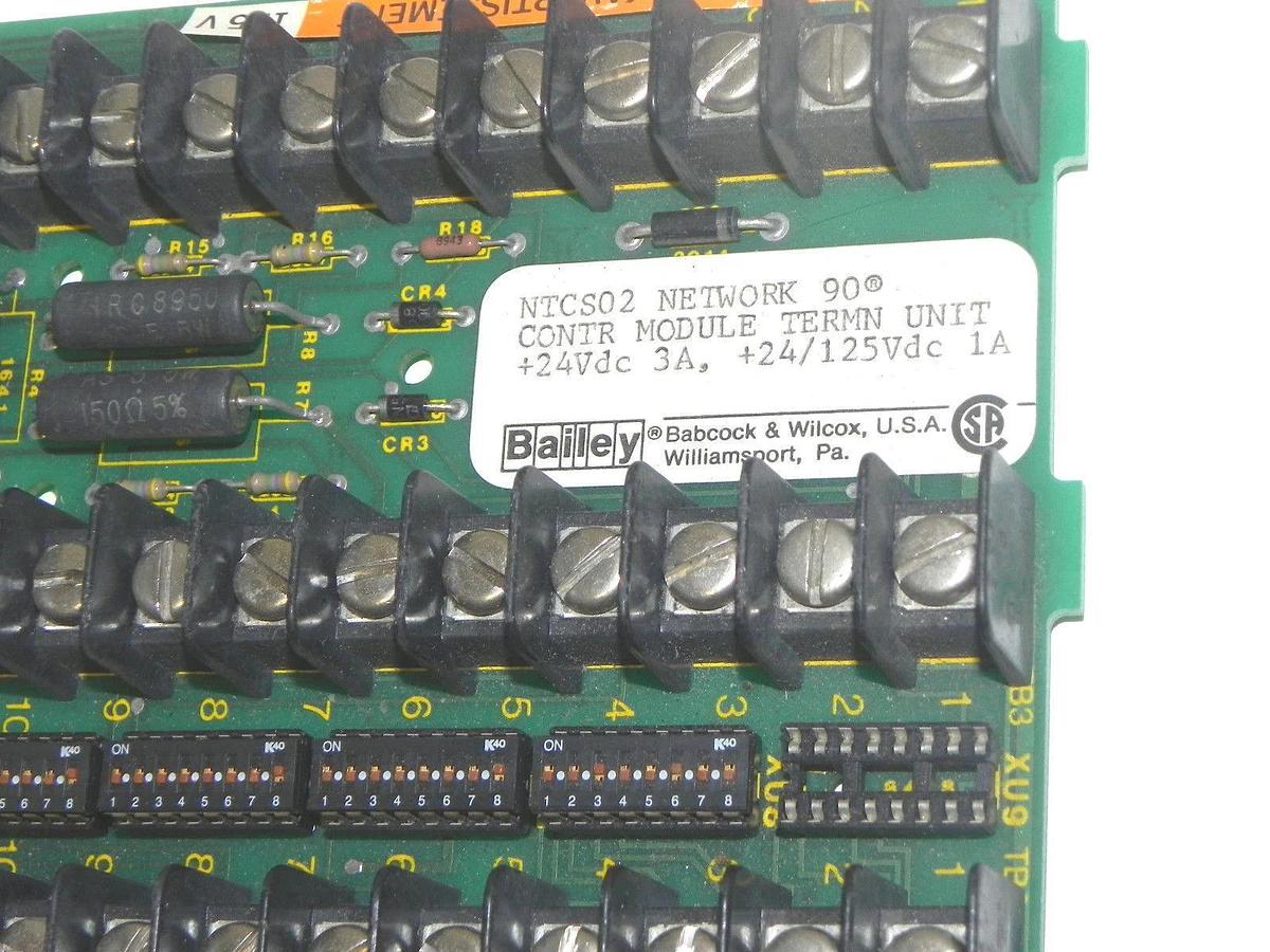 Used BAILEY NTCS02 NETWORK 90 CONTROL MODULE TERMINAL UNIT 3AMP 24VDC 6635392F1