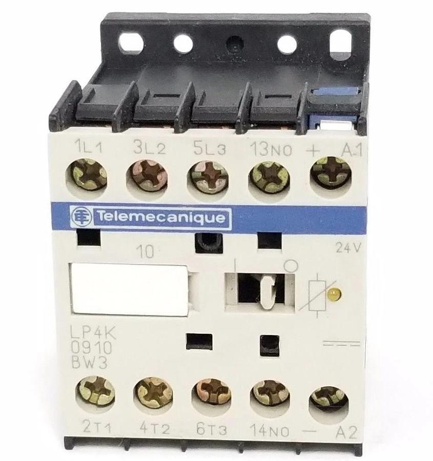 Used TELEMECANIQUE LP4K0910BW3 CONTACTOR 9AMP 3P 690VAC 4KW 1NO COIL: 24VDC