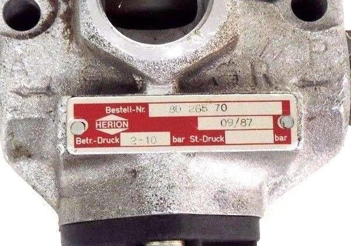Used HERION 8026570 SOLENOID VALVE 2/10BAR, 8026570