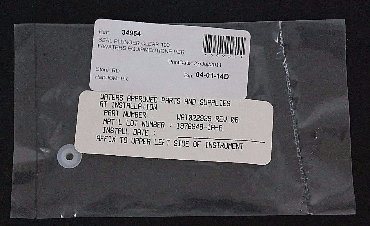 NEW WATERS WAT022939 PLUNGER SEAL CLEAR