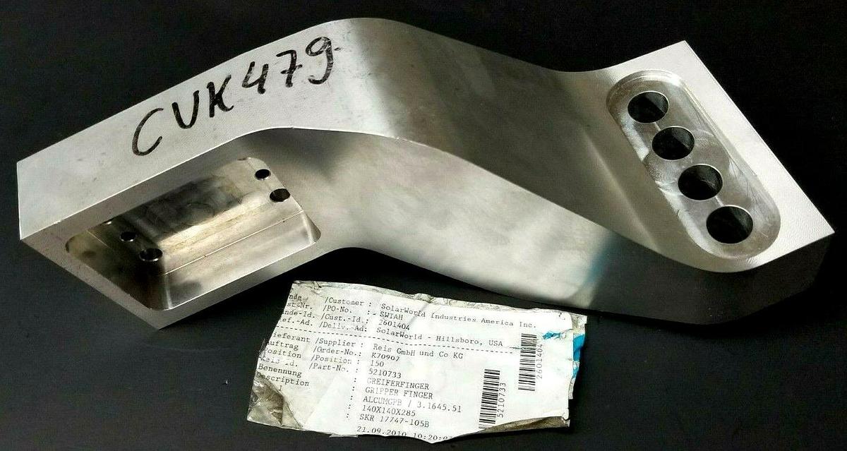 Used NEW REIS GmbH & CO. 5210733 GRIPPER FINGER ALCUMPB / 3.1645.51 140X140X285