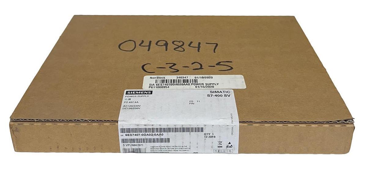Used SIEMENS 6ES7407-0DA02-0AA0 / 6ES74070DA020AA0 SIMATIC S7-400 POWER SUPPLY NSFS