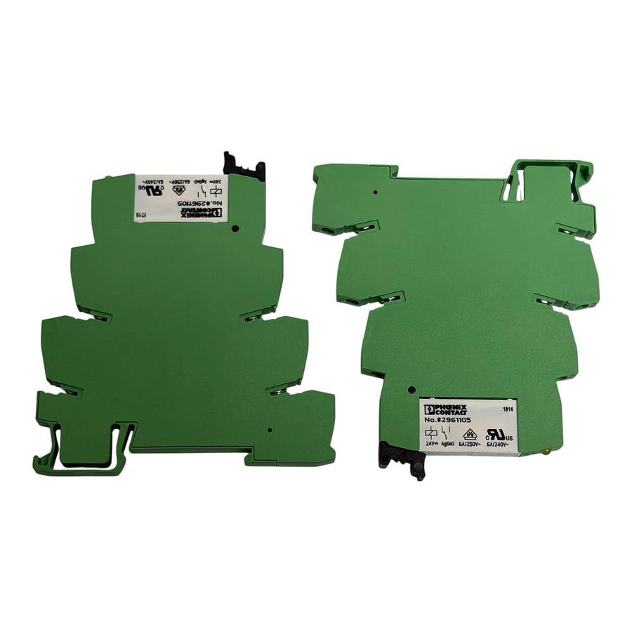 Lot of 2 Phoenix Contact PLC-RSC-24DC/21 2966171 Complete Relay Modules 24VDC 6A