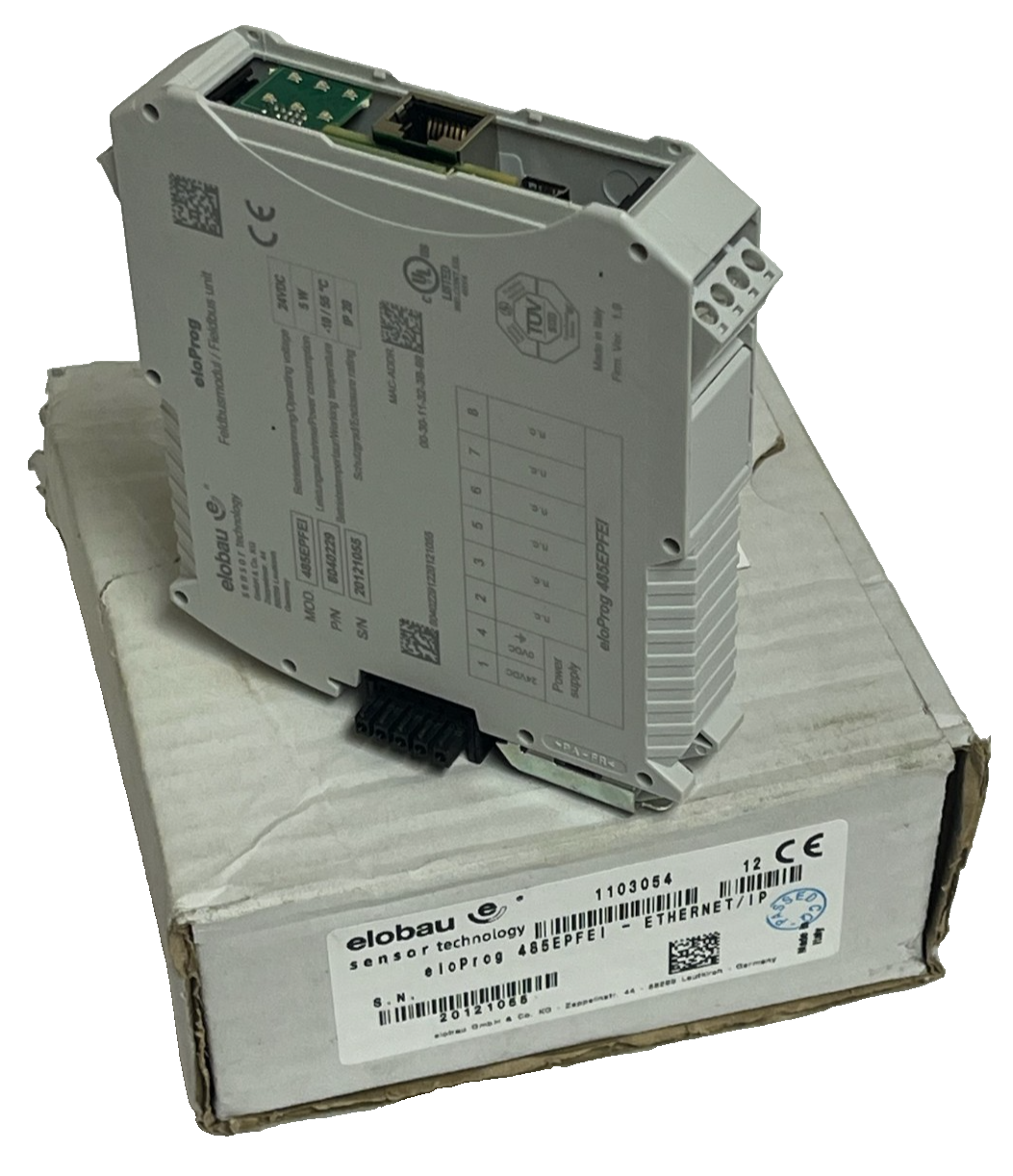 Used Elobau 485EPFEI eloProg Fieldbus Module - ENet/IP Safety Expansion 24V 8040229