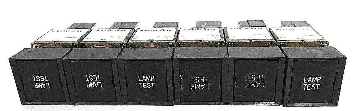 Used LOT OF 6 ALLEN BRADLEY 800MB-XO SER. A OPERATOR FOR PUSHBUTTON SWITCHES 800M-XD1