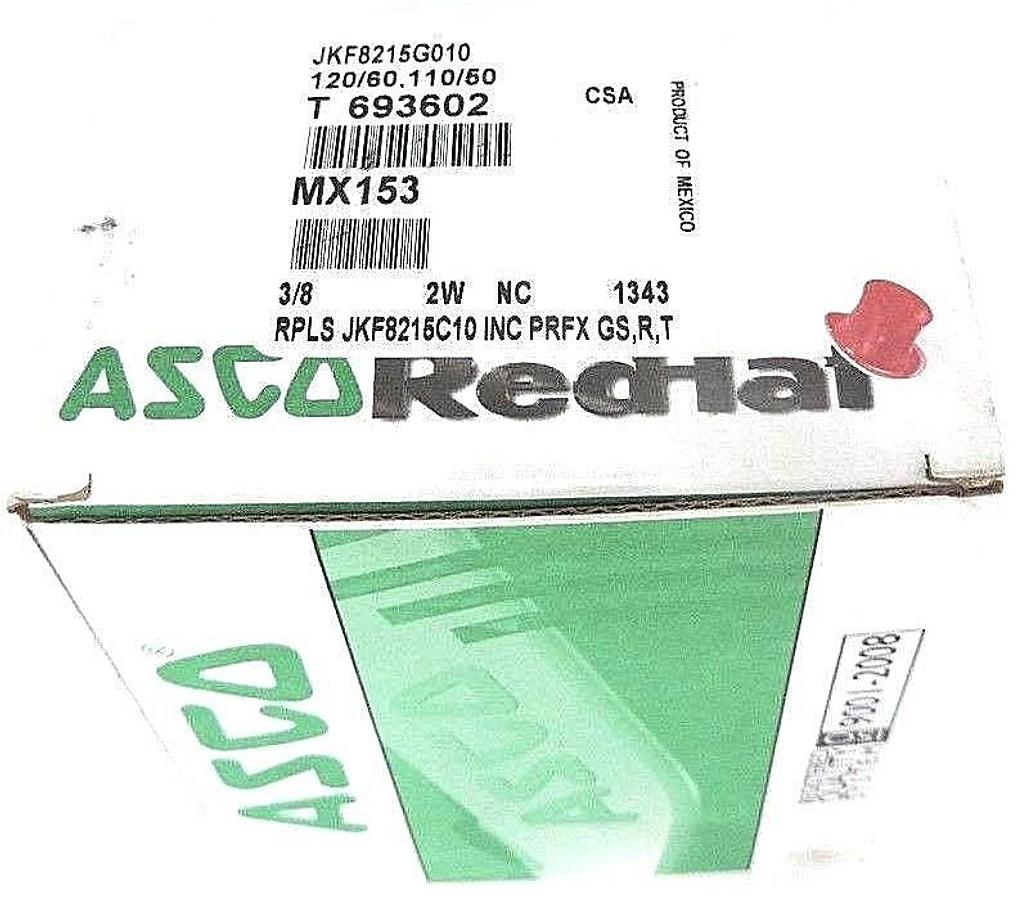 Used NIB ASCO JKF8215G010 SOLENOID VALVE 2WAY 10.1WATT 24V 3/8IN PORT