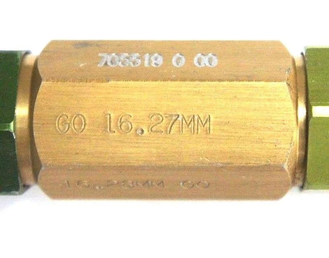 Used GENERIC 705519-0-00 PLUG GAGE 16.27MM, 16.28MM, 705519000
