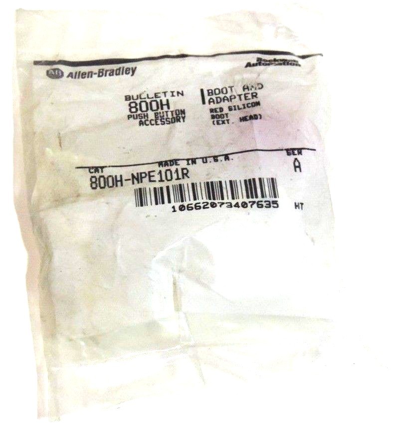 NIB ALLEN BRADLEY 800H-NPE101R BOOT & ADAPTER RED SILICON BOOT 800HNPE101R SER A