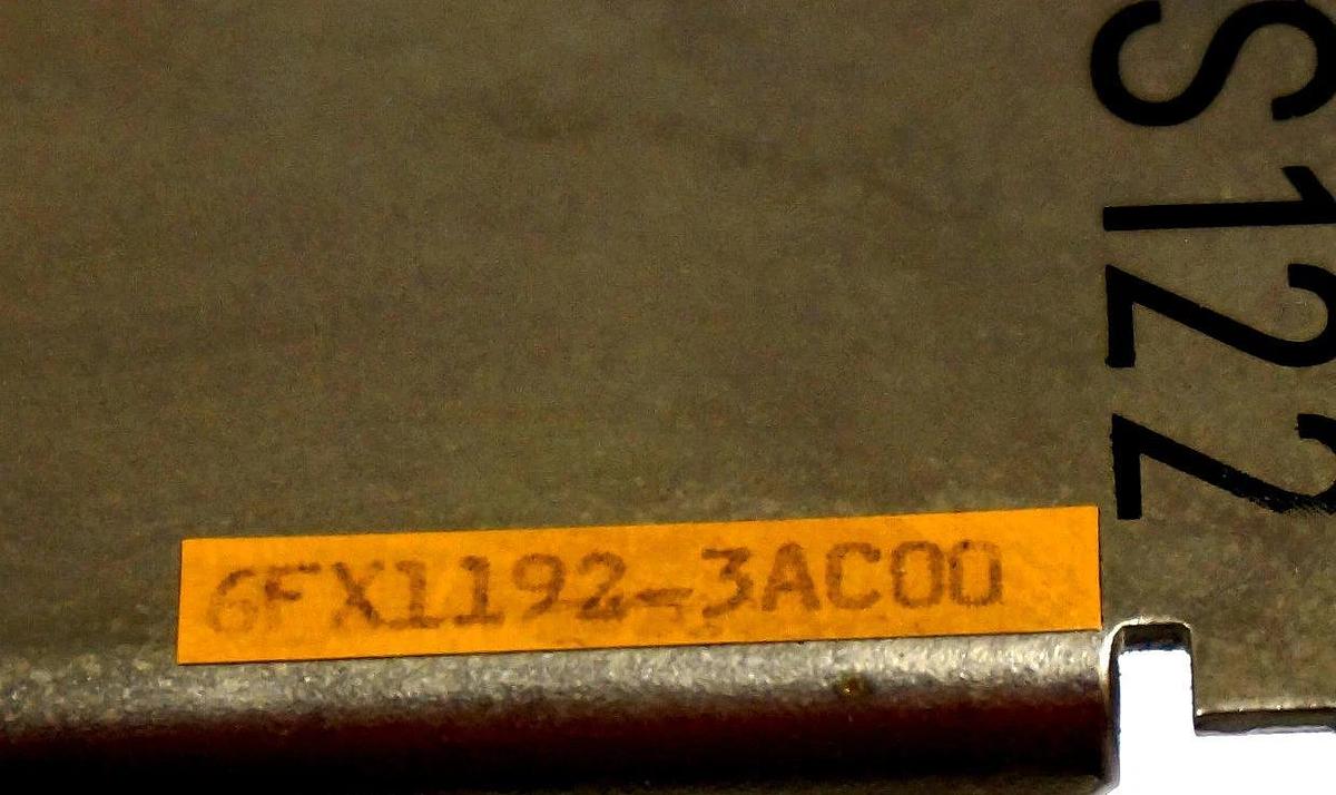 Used SIEMENS SINUMERIK 6FX1192-3AC00 64K RAM MEMORY MODULE MS122, 6FX11923AC00