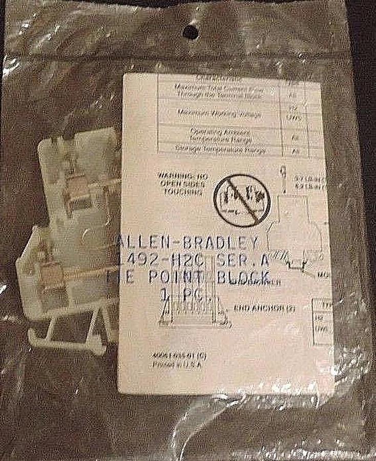 Used NEW ALLEN BRADLEY 1492-H2C TIE POINT BLOCK 1492H2C, SER. A