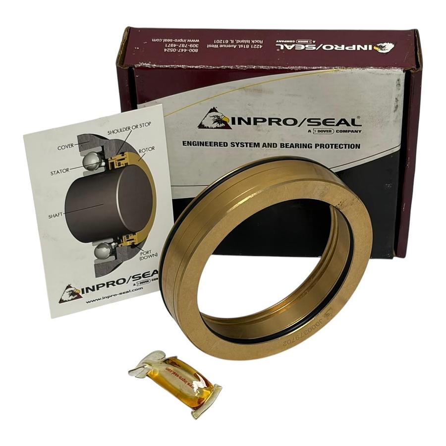 Used Inpro/Seal 1900-A-P0035-0 VBX Bearing Isolator Shaft Brass Seal New Surplus