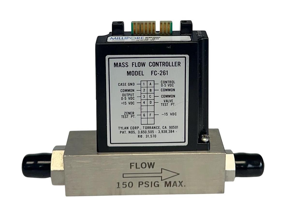 Used MILLIPORE FC-261V / FC261V Tylan 260 SERIES MASS FLOW CONTROLLER 15SLPM N2 USNP