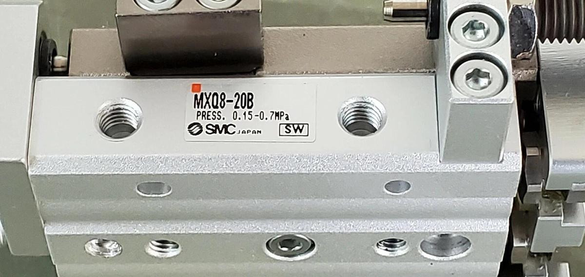 Used NEW SMC MXQB-208 SLIDE TABLE SHOCK ABSORBERS BOTH ENDS 8MM BORE 20MM STROKE