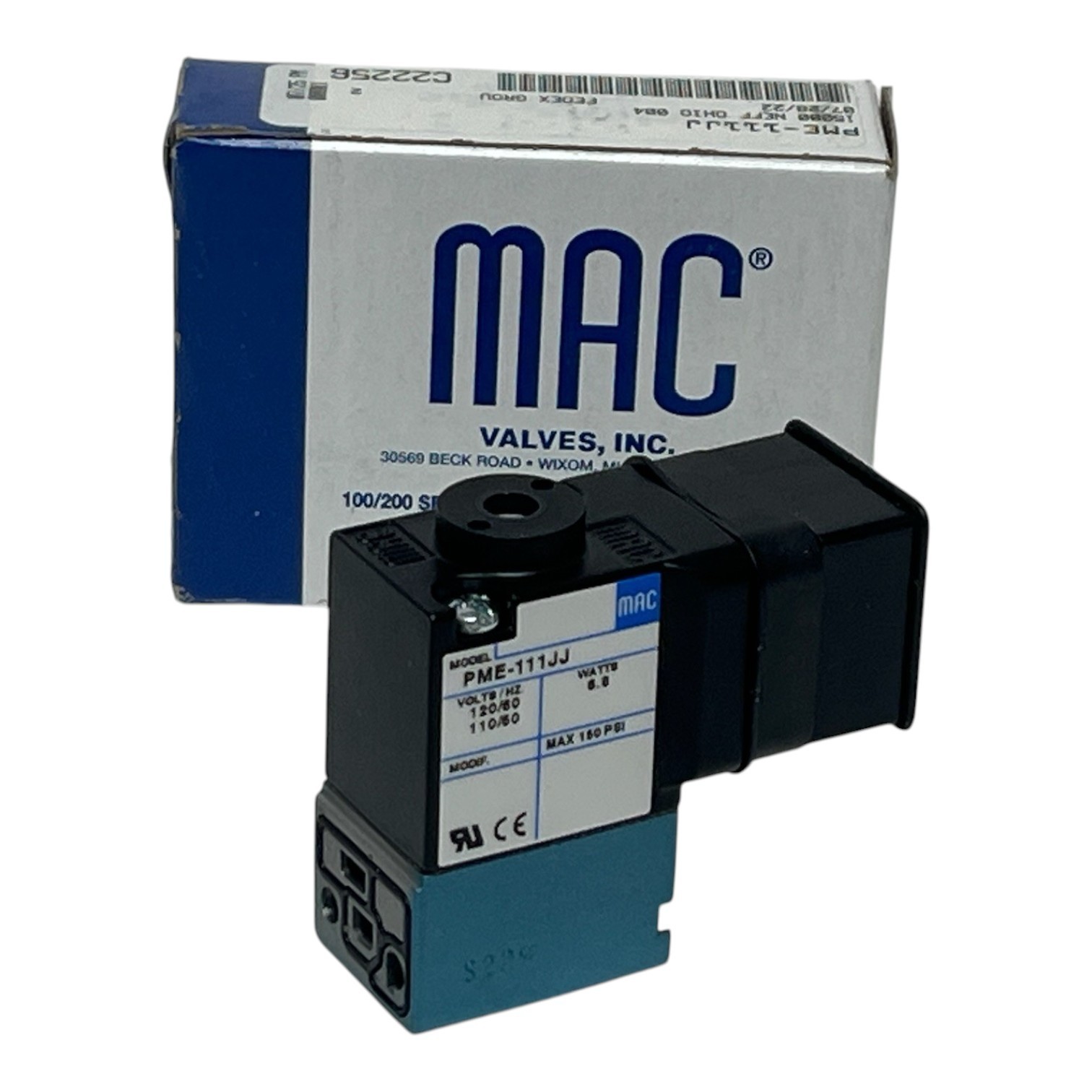 Used MAC Valves PME-111JJ Pneumatic Solenoid Valve Coil 120VAC 50/60Hz NEW SURPLUS
