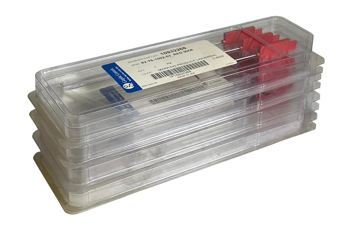 Used 12 NEW GRAPHIC CONTROLS 10932268 / 82-76-1002-03 RED MARKERS UNIVERSAL