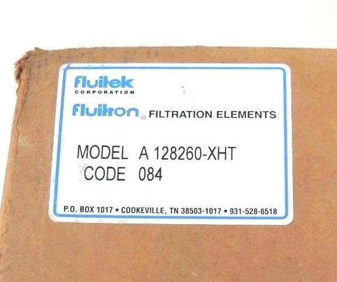 Used NIB FLUITEK MODEL A128260-XHT FLUITRON FILTRATION ELEMENT A128260XHT