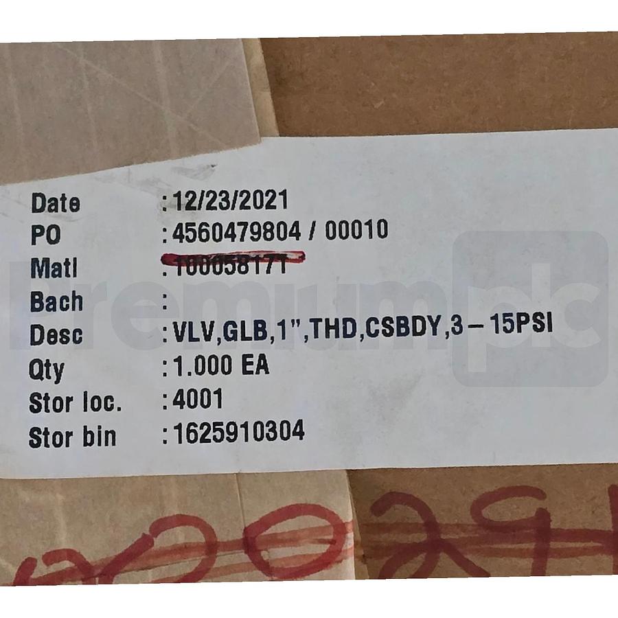 Used Fisher Type EZ 1" easy-e Globe Stem Control Valve Body STL CL600/1500PSI CWP NEW