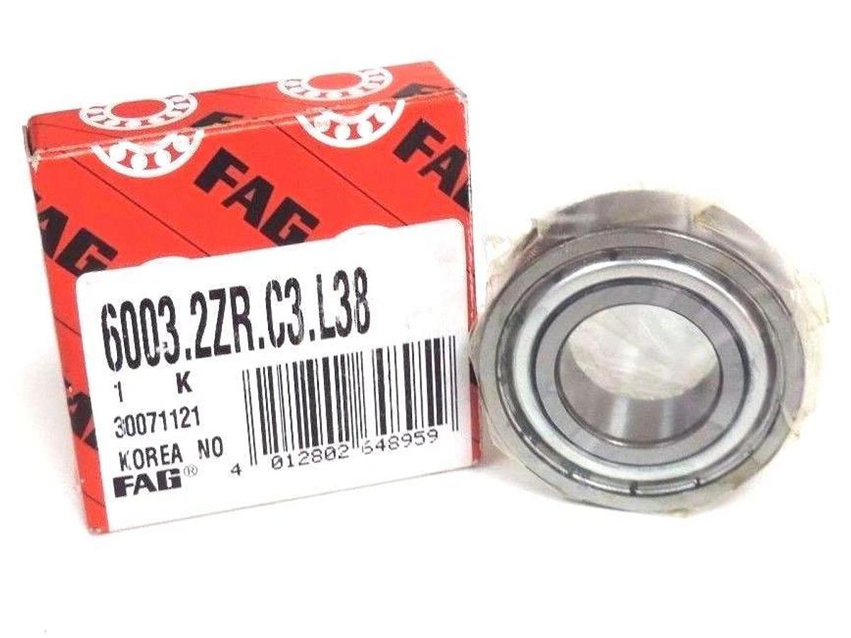 Used NIB FAG 6003.2ZR.C3.L38 RADIAL DEEP GROOVE BALL 30071121