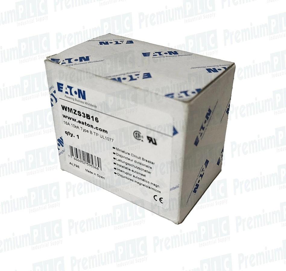 Used NEW EATON WMZS3B16 MINIATURE CIRCUIT BREAKER 16A 10kA TYPE B 277/480VAC 3P
