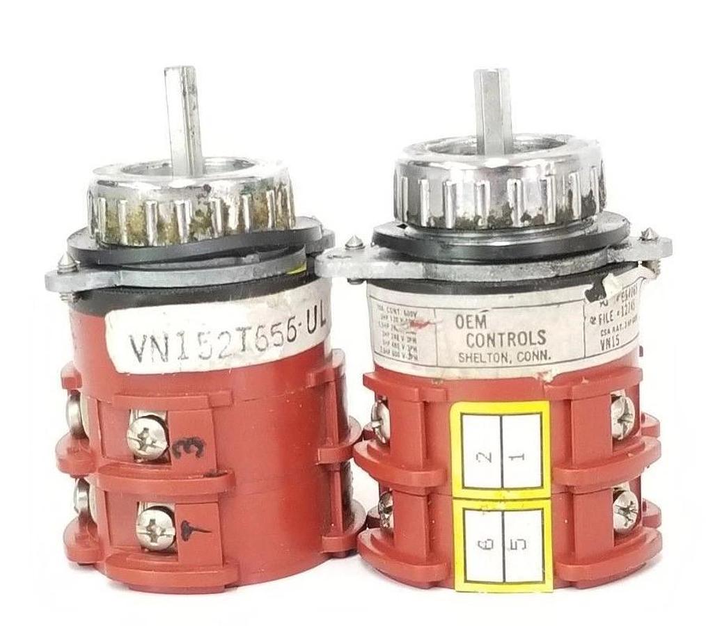 Used LOT OF 2 OEM CONTROLS VN152T656-UL SELECTOR SWITCHES VN152T656UL *INCOMPLETE*