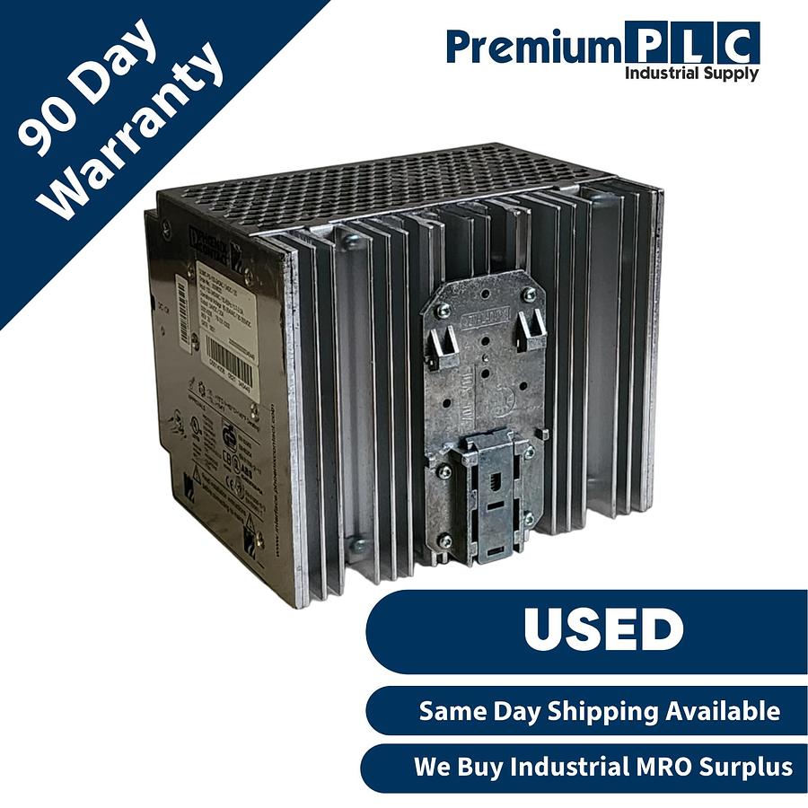Used PHOENIX CONTACT QUINT-PS-100-240AC/24DC/20 POWER SUPPLY UNIT 24VDC/20A 2938620