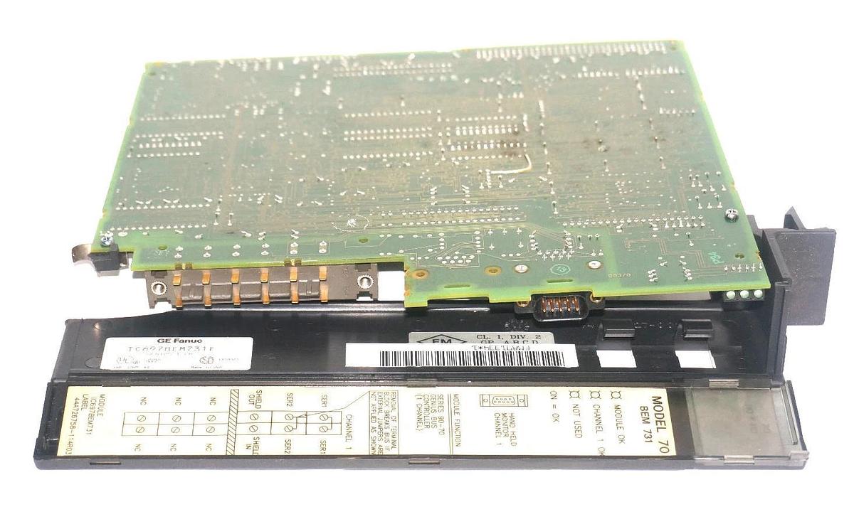 Used GE FANUC IC697BEM731F GENIUS BUS CONTROLLER 1 CHANNEL IC697BEM731