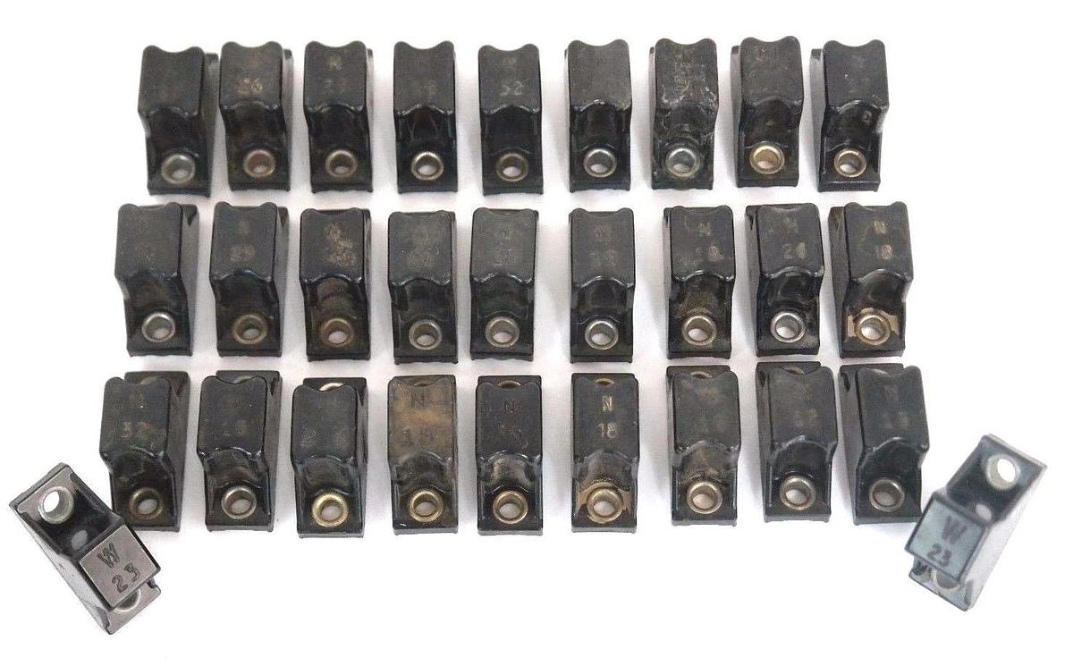Used LOT OF 29 ALLEN BRADLEY HEATER ELEMENTS N16 N17 N18 N26 N28 N29 N31 N32 N37 W23