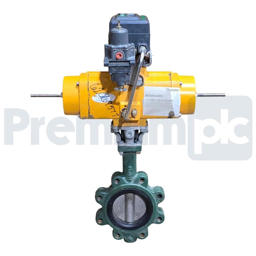 Fisher El-O-Matic 4" Butterfly Valve Assy w/DVC2000 Positioner & F0200U Actuator
