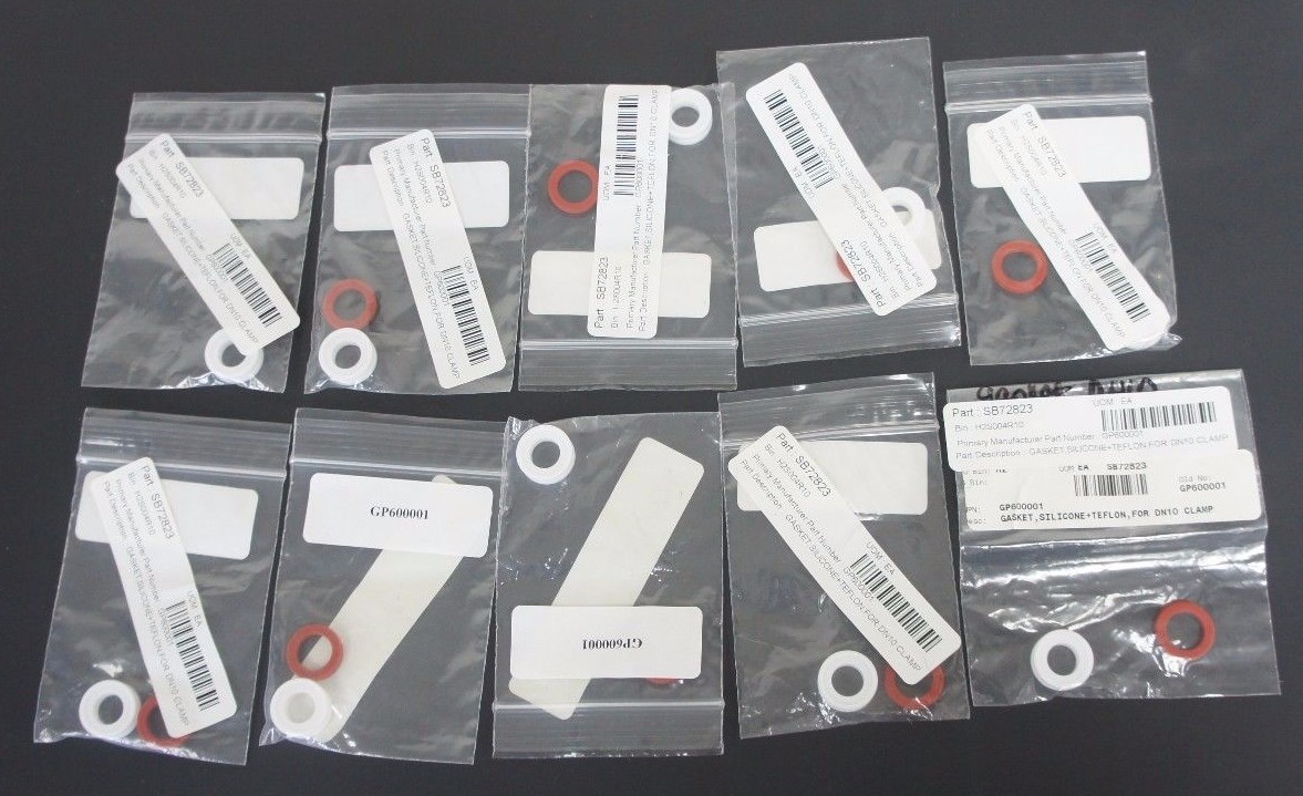 LOT OF 10 NEW GENERIC GP600001 SILICONE TEFLON GASKETS FOR DN10 CLAMP