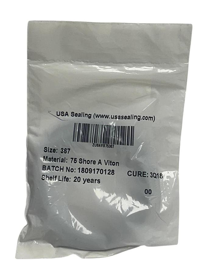 Used 4 USA SEALING ZUSAVB75367 VITON O-RINGS DUROMETER 75 SIZE 367 OEM BROWN NSFS