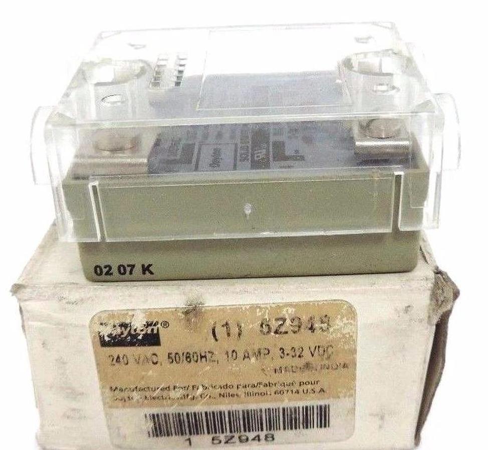 Used NIB DAYTON 5Z948 RELAY SOLID STATE 240VAC, 50/60HZ, 10AMP, 3-32VDC