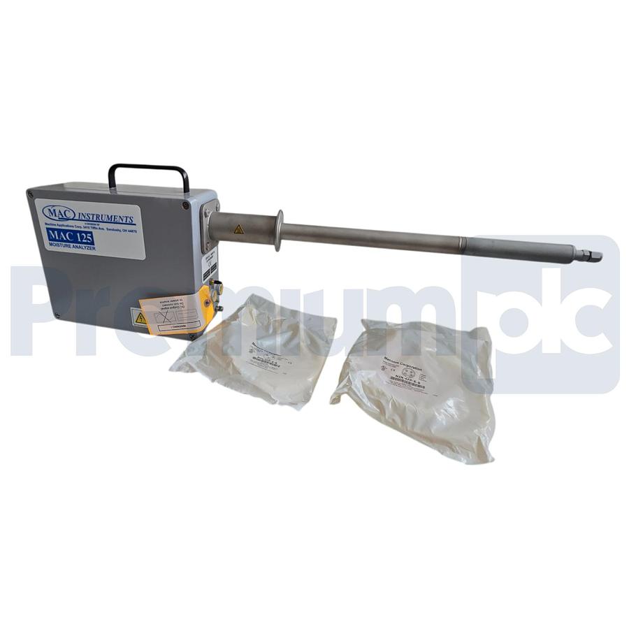 Used MAC INSTRUMENTS MAC-125 MOISTURE ANALYZER S 0-100% MAC125-100-120V w/CABLES NSNP